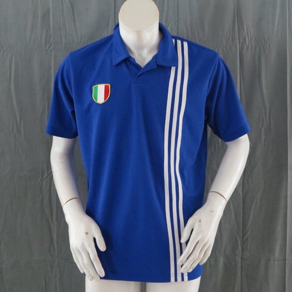 Team Italy Soccer Jersey - 1990s Practice Jersey by Adidas - Men's Large - Picture 3 of 9